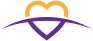 Colorful logo featuring a stylized heart and abstract shapes, representing love and connection.